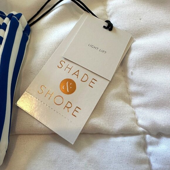 Shade & Shore Light Lift Bandeau Bikini Top Blue White Stripe Women 34C Nautical - Picture 5 of 16